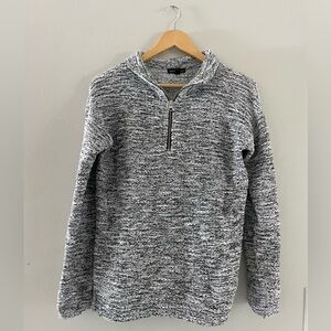 J. Crew Mercantile Heathered Grey 1/4 Zip Pullover Sweater